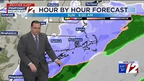 WPRI 12 Weather Forecast for 12/14/25:  Snow today; frigid air for Monday