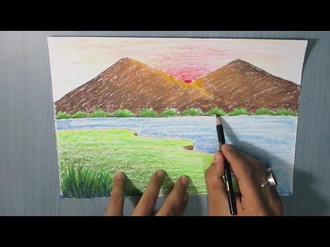 How to Draw a Mountain Landscape for Beginners easy