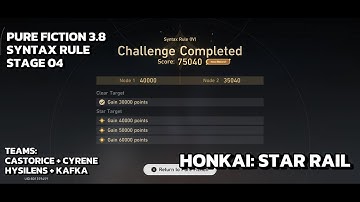[Honkai: Star Rail Event] Pure Fiction - Syntax Rule (IV) - Stage 04 - 75040 Score + New Latest 3.7
