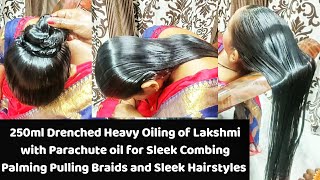 250ml Drenched Heavyoiling of Lakshmi / Palming/Pulling/Sleek Hairstyles To buy Wtsap +91 9154004797