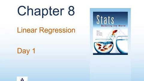 AP Stats: Ch 8 Day 1 Online Notes - Linear Regression