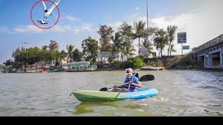 Dad does KAYAKING for the first time | Mudaliarkuppam Boat House