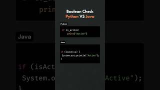 Boolean Check Python vs Java #python