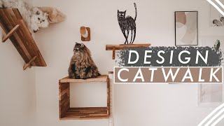 DIY Designer Katzen Kratzbaum  stylischen Catwalk & Kletterwand selber bauen mit Zoobox | EASY ALEX