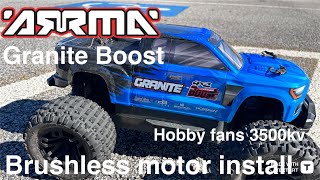 Installing 3s motor and esc in Arrma Granite 4x2 boost (hobby fans 3500kv)