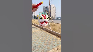 Thumbnail of The lion dance bubble machine with music and lights has a Chinese New Year atmosphere. Hurry up