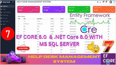 EP 7 Help Desk Management System EF Core NET Core ll .NET 8.0 Tickets,Users,Roles,Audit Logs 🚀💥