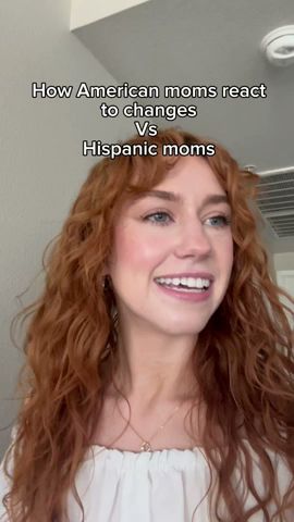 How American moms react to changes vs Hispanic moms #pelirroja #ifykyk #spanish #madreehija