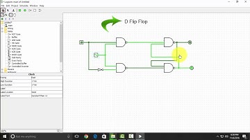 D Flip Flop Using Logisim