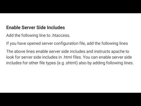 How To Enable Server Side Includes (SSI) in Apache - Ubiq BI