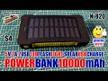 Собираем мощный Power Bank на 10 000mAh с солнечной панелью и фонариком