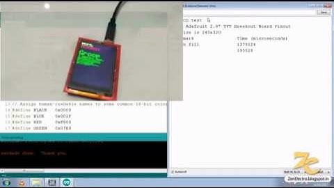 Arduino UNO + 2 4 TFT Color Touchscreen LCD interface and