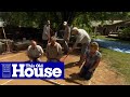 How to Build a Round Patio with a Fire Pit | This Old House