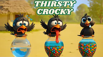 Thirsty Crocky 🐦 | A Hilarious & Heartwarming Crow Story | Bedtime story for kids