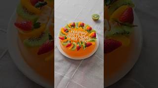 #shorts Fruit jelly cake 🍑🥝🍓 #fruits #cakedecorating