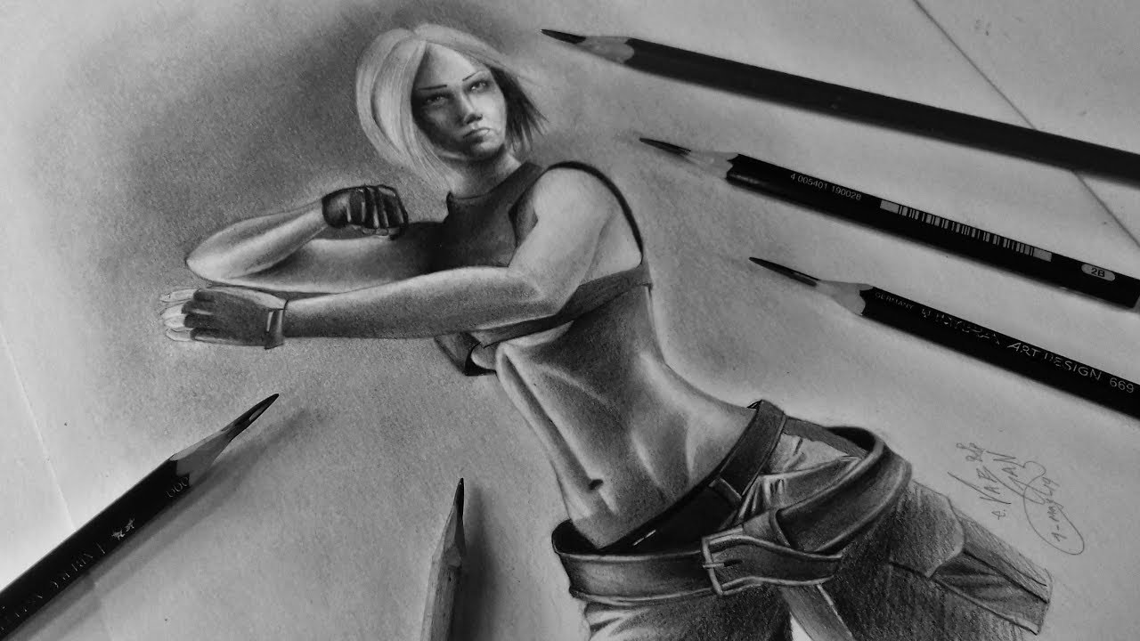 como dibujar MARY the king of fighters a lápiz | speed drawing|| exprésate  dibujando - thptnganamst.edu.vn