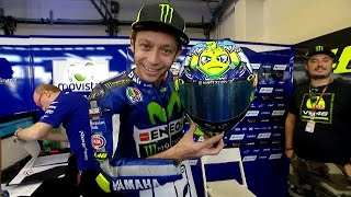 Rossi’s Misano helmet: Who or what is the shark hunting Vale?