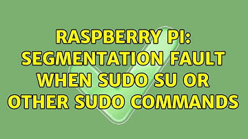 Raspberry Pi: Segmentation fault when sudo su or other sudo commands
