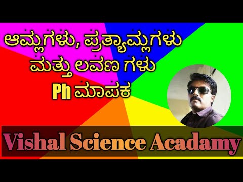 Ph scale :For acid and base ಆಮ್ಲಗಳು, ಪ್ರತ್ಯಾಮ್ಲಗಳು ಮತ್ತು ಲವಣ ಗಳು. Ph ಮಾಪಕ