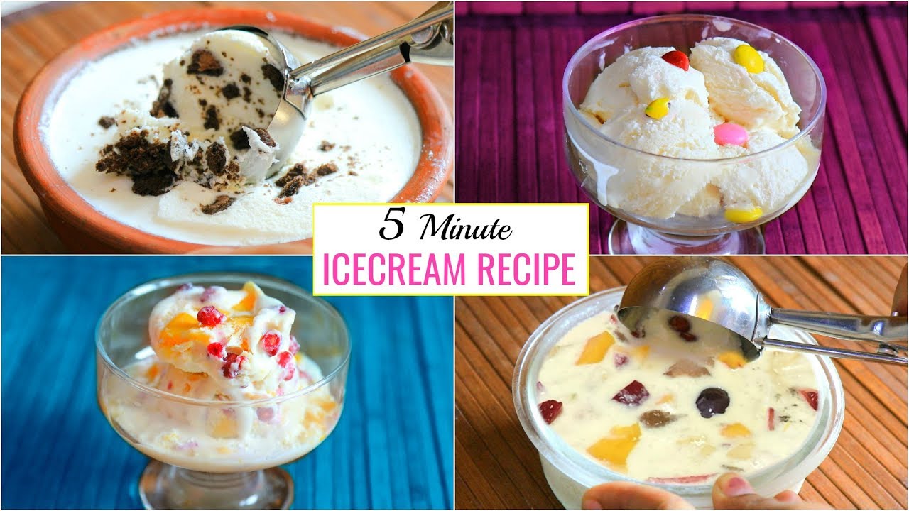 सिर्फ 5 Mins में बनायें 4 Yummy ICE CREAM Recipes | #Summers #Kids #Desserts #CookWithNisha | Cook With Nisha