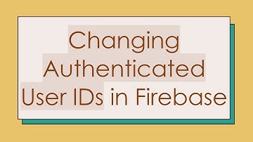 Changing Authenticated User IDs in Firebase