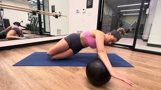 Modified side plank with reach