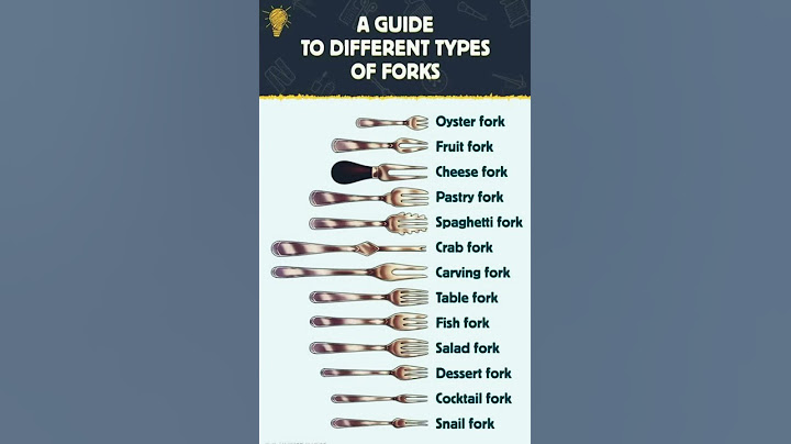 A Guide to different types of Forks .🍴