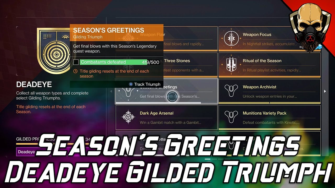 Season's Greetings, Deadeye Gilded Triumph! Seasonal Weapon! [Destiny 2]