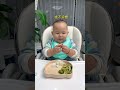 Pig ribs eaten clean prove mom's cooking skills 😂 #Self-feeding #Baby food #Cute kid