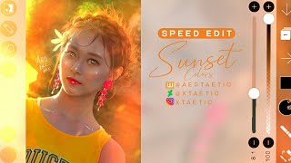 Sunset Colors ft. Tzuyu Speed Edit | IbisPaint X screenshot 4