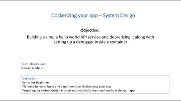 Setting up Docker and debugging inside Docker container - System Design (part 2)