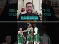 KOC: Brad Stevens, Celtics seem to be BETTING ON LONG-TERM with JB trade 🔊