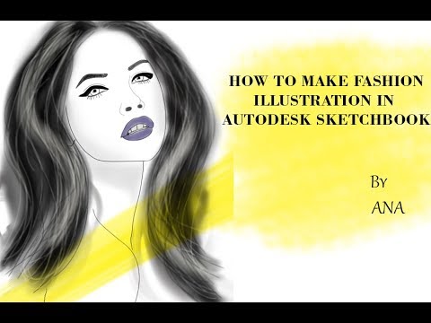 how to make fashion illustration in Autodesk Sketchbook (speed art ...