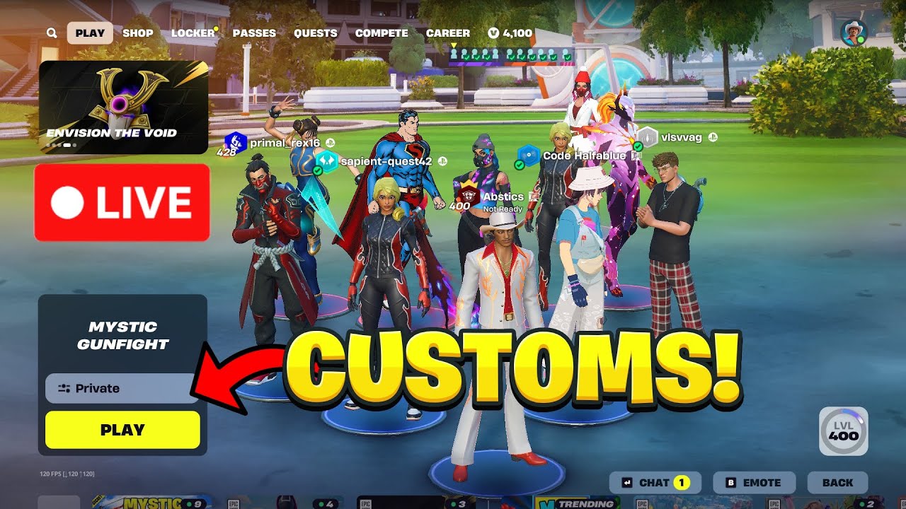 🔴 LIVE! Playing Fortnite CUSTOMS with Viewers (Unlocking FREE Car Corvette ZR1)