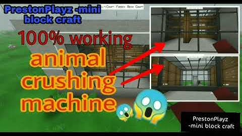 mini block craft : animal crushing machine easy and 100% working
