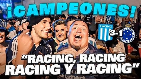 ¡CAMPEONES! REACCIÓN CON LOS HINCHAS / RACING 3-1 CRUZEIRO / COPA SUDAMERICANA  / GONZALO CARDOZO