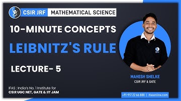 LEIBNITZ RULE FOR DIFFERENTIATION UNDER INTEGRAL SIGN || ODE  || CSIR NET MATHS ||