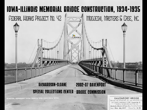 Iowa Illinois Memorial Bridge Construction, 1934-1935