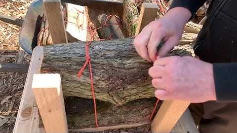 How to properly tie firewood bundles & make handle using plastic twine