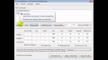 How to change the file timestamps on multiple files and images