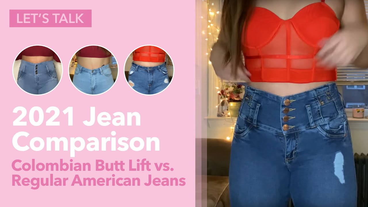 Colombian Butt Lift Jeans vs. Regular American Jeans! 2021 
