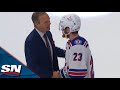 Tampa Bay Lightning And New York Rangers Exchange Handshakes Following Their Six-Game Series