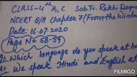 Class 4 Sub.EVS Topic:NCERT Solutions ch-7 set3(From the Window) By Rakhi