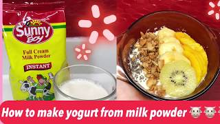 Making Yogurt from Milk Powder at home