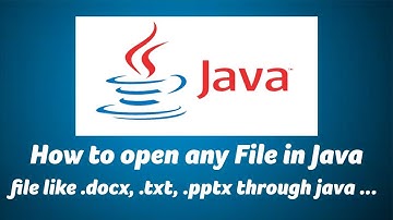 How to open any File in Java