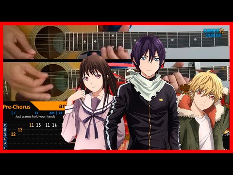 Video - Noragami Aragoto - Kyouran Hey Kids (Opening) [Guitar Tutorial] by  Tam Lu Music