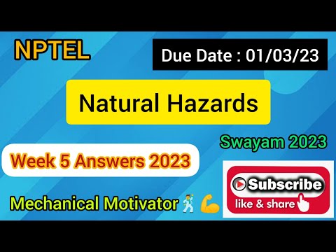 Natural Hazards | Week 5 Quiz | Assignment 5 Solution | NPTEL | SWAYAM 2023