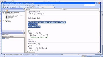 [VBA Excel] Syntaxe de la Boucle pour