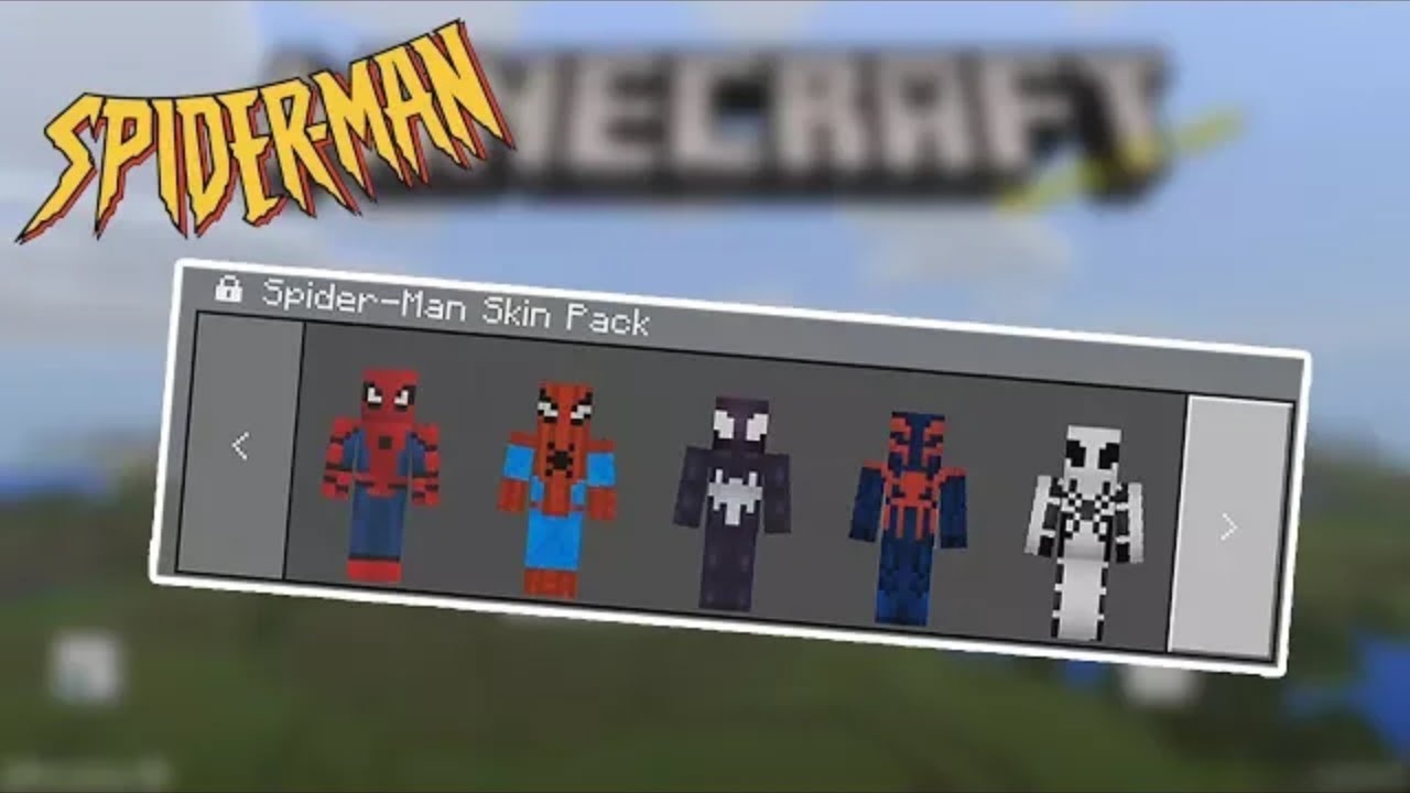 Spider Man Skin Pack For Minecraft PE - YouTube