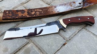 Making A Chopper Knife From An Old Leaf  Spring